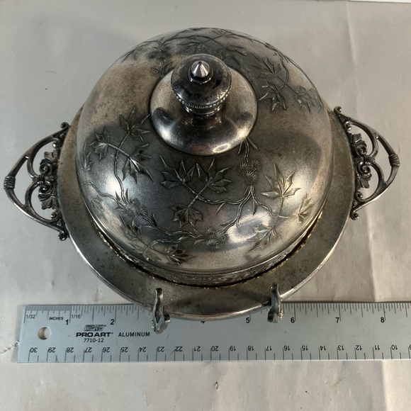 Vintage Silver Plated Butter Dish - Picture 2 of 9